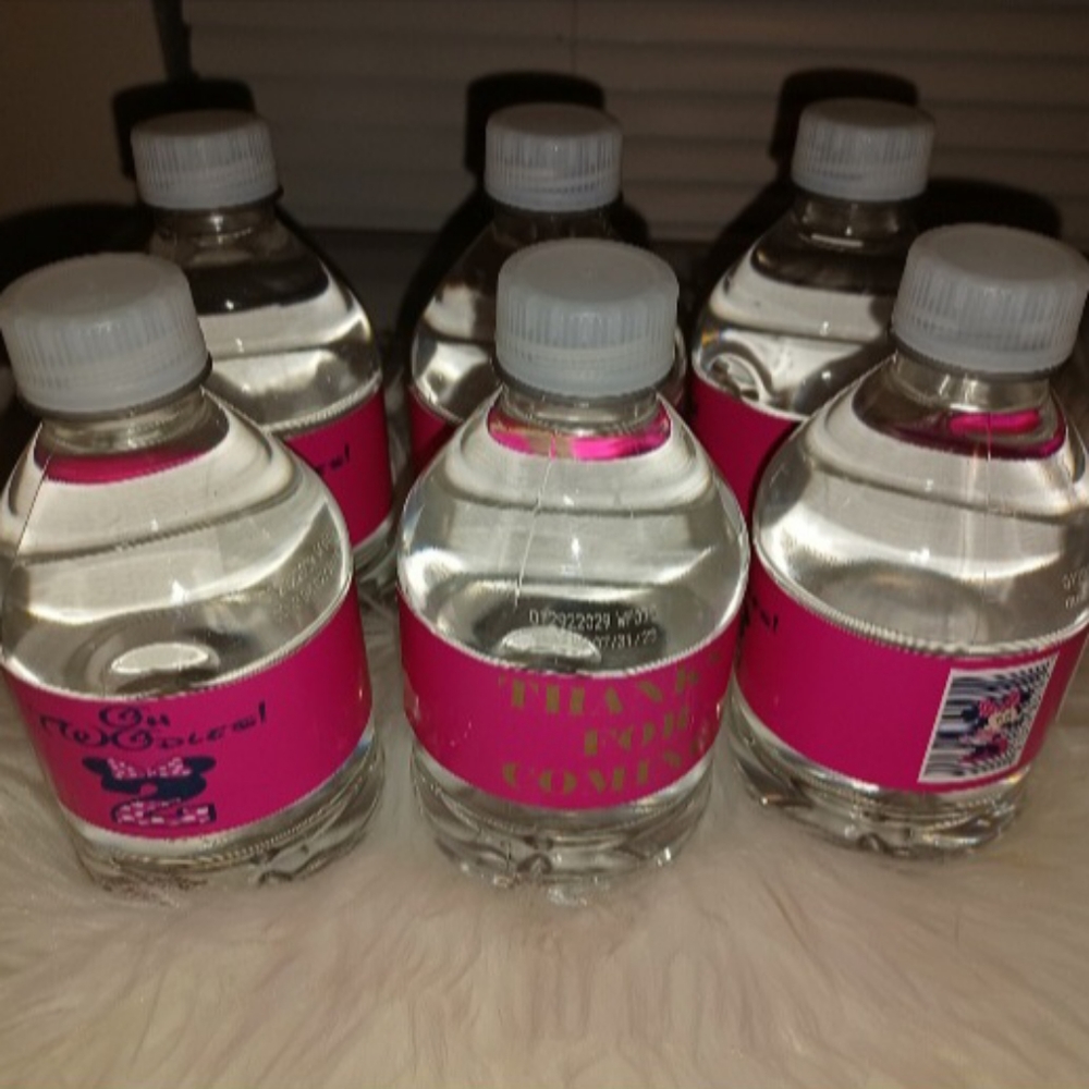 Custom mini water bottle labels
